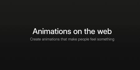 Animations on the web