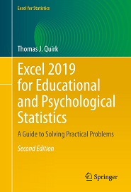Excel 2019 for Educational and Psychological Statistics: A Guide to Solving Practical Problems, 2nd Edition